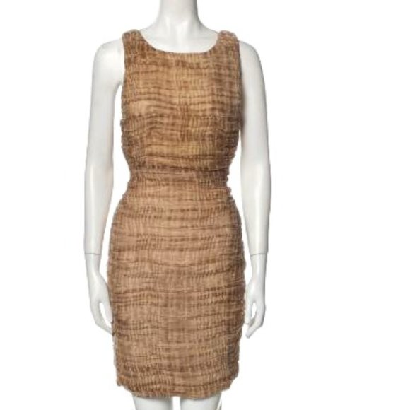 Alice + Olivia Dresses & Skirts - ALICE + OLIVIA Sleeveless Cocktail Sheath Dress Brown
